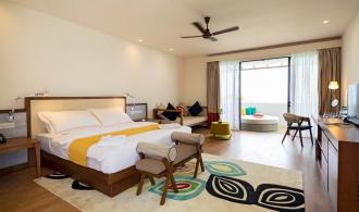 Noonu Double Room Classic Sea View Schlafzimmer