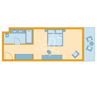 Zimmerskizze Djerba Bahiya Double Room Economy