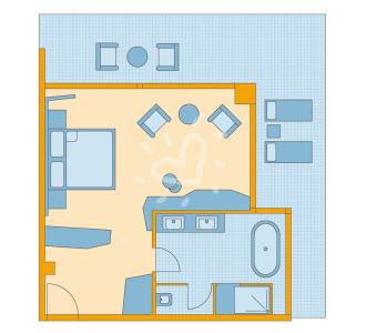 Zimmerskizze Jandia Playa Junior Suite Superior Torre Sea View