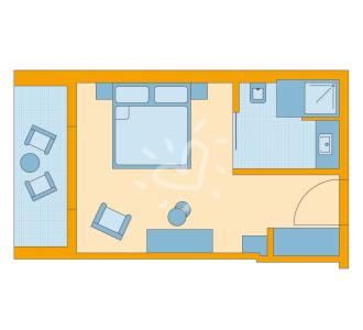 Zimmerskizze Cabo Verde Double Room Economy