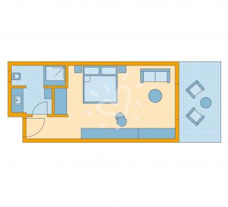 Zimmerskizze Esquinzo Playa Double Room Classic Sea View