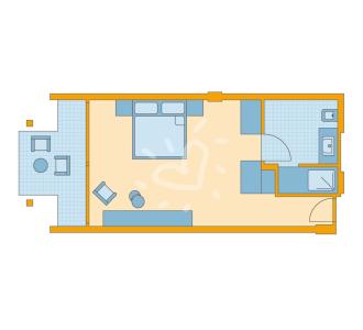 Zimmerskizze Cyprus Double Room Superior Sea View