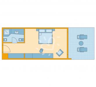 Zimmerskizze Apulia Single with Child Double Room Superior