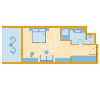Zimmerskizze Agadir Single with Child Double Room Classic
