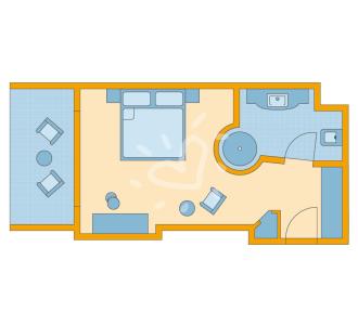 Zimmerskizze Cala Serena Double Room Classic