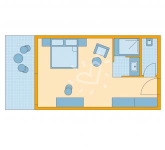 Zimmerskizze Jandia Playa Double Room Classic Pueblo